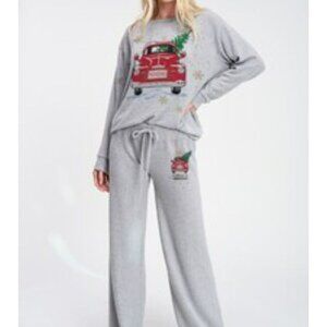 Holiday Ho Ho Ho Loungewear Pajama Set Size M NWT